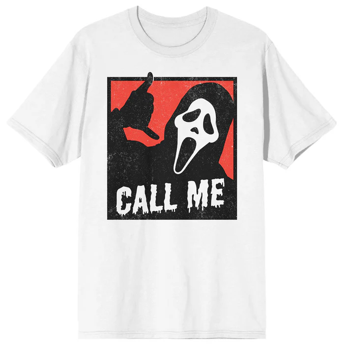 Unisex t-shirt med spøgelsesansigt og kald mig