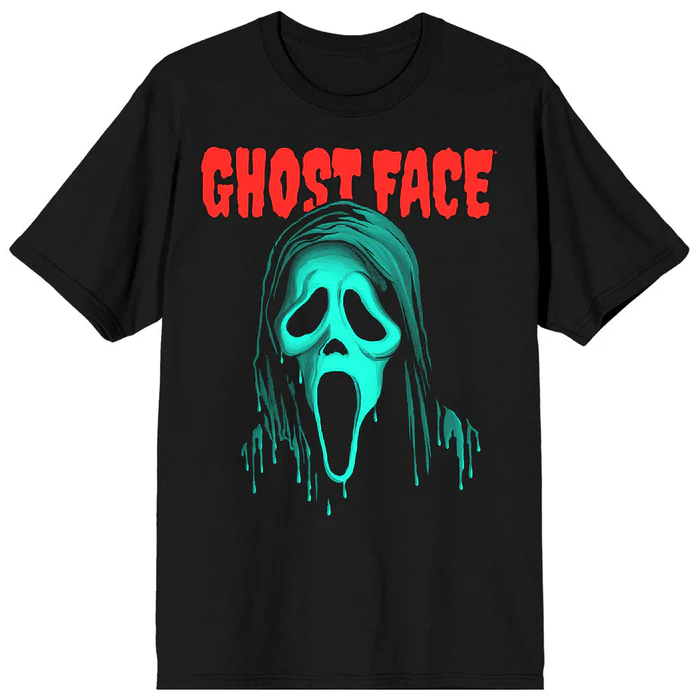 Unisex T-shirt med farvedråber fra Ghost Face